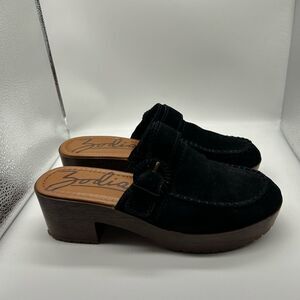 Zodiac Raine Black Suede Clog Size 8.5